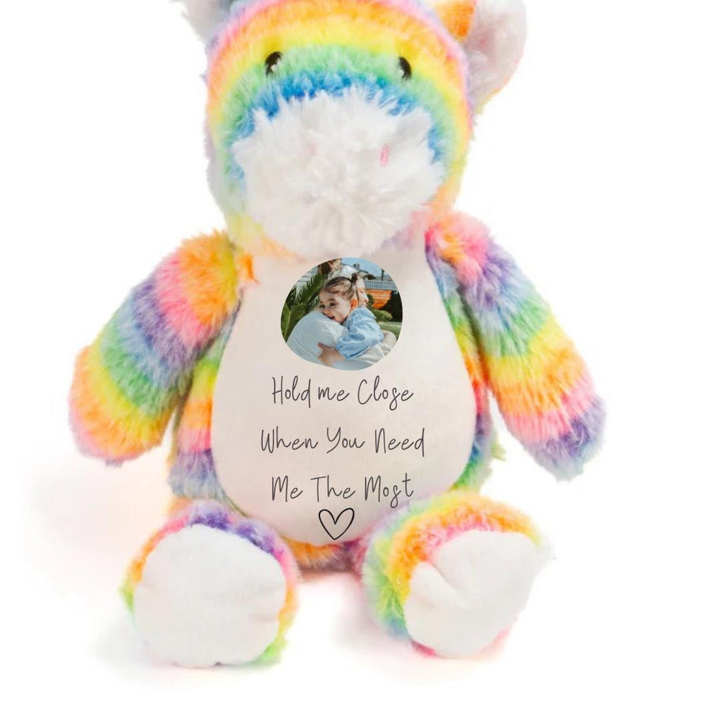Personalised Memorial Teddy, Memory Teddy Bear , Hold me Close , Photo Memorial Gift