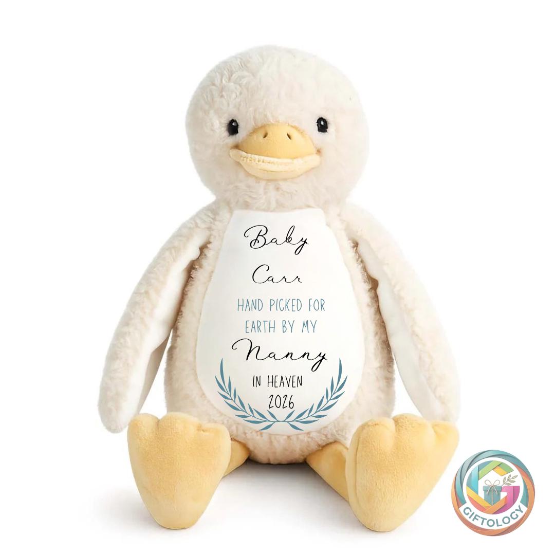 Personalised Memorial Bunny – Grandparent Remembrance Plush Toy - In Memory of Gifts - Baby Gift - Boy - Girl