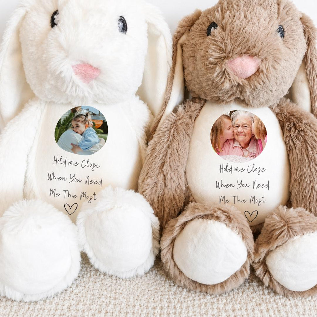Personalised Memorial Teddy, Memory Teddy Bear , Hold me Close , Photo Memorial Gift
