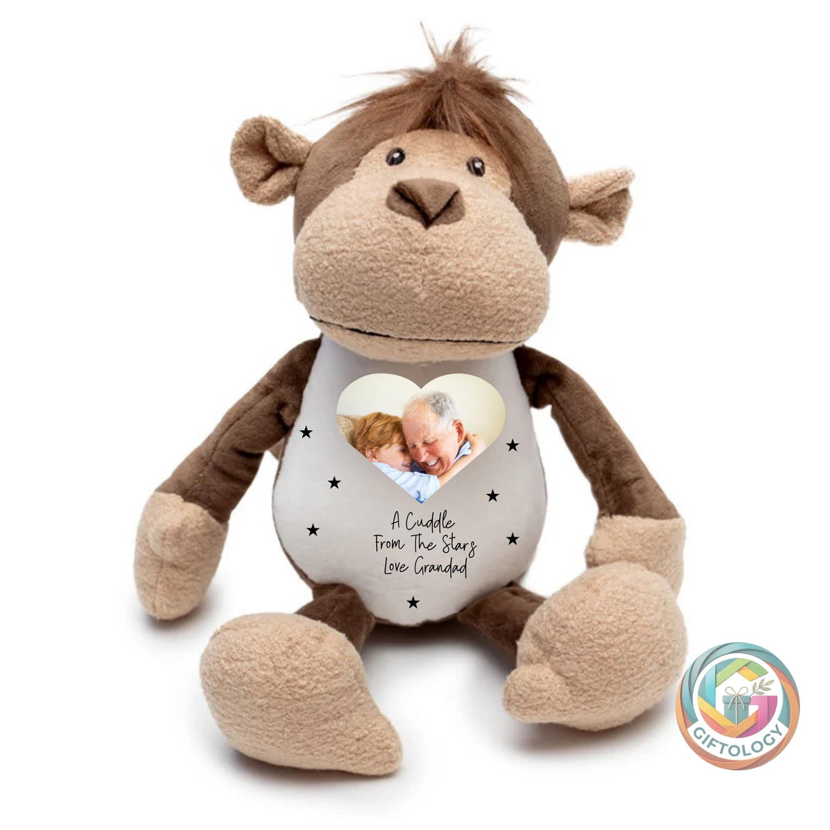 Personalised Memorial Teddy, Memory Teddy Bear , A Cuddle From The Stars , Photo Memorial Gift
