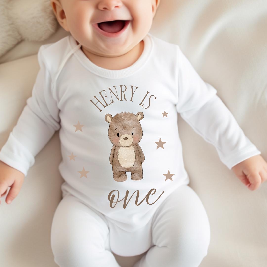 Boys First Birthday T-shirt, 1st Birthday Outfit, Personalised Kids Top, Birthday Gift For Boy