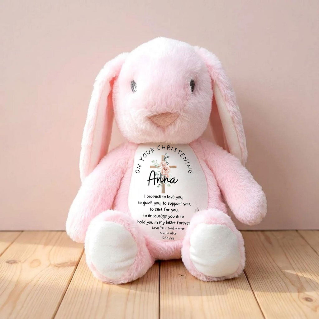 Girls Christening Gift,Personalised Baptism Gift, Goddaughter, Granddaugher, Niece,Naming Day, keepsake, Godparents,Godchild, Bunny
