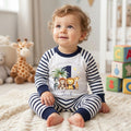 1st Birthday Pyjamas, Personalised Baby Pjs, Blue First Birthday Outfit, 12 month baby Boy, Cake smash outfit, Custom name pyjamas