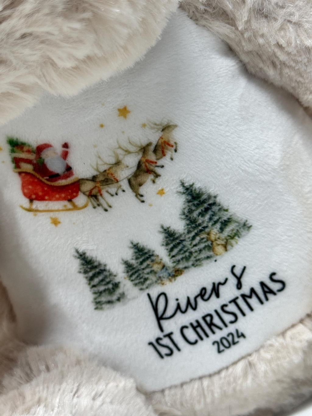 Baby's First Christmas Gift, First Christmas Present, Keepsake Christmas Soft Toy, Personalised Baby's 1st Christmas Reindeer Toy, Newborn