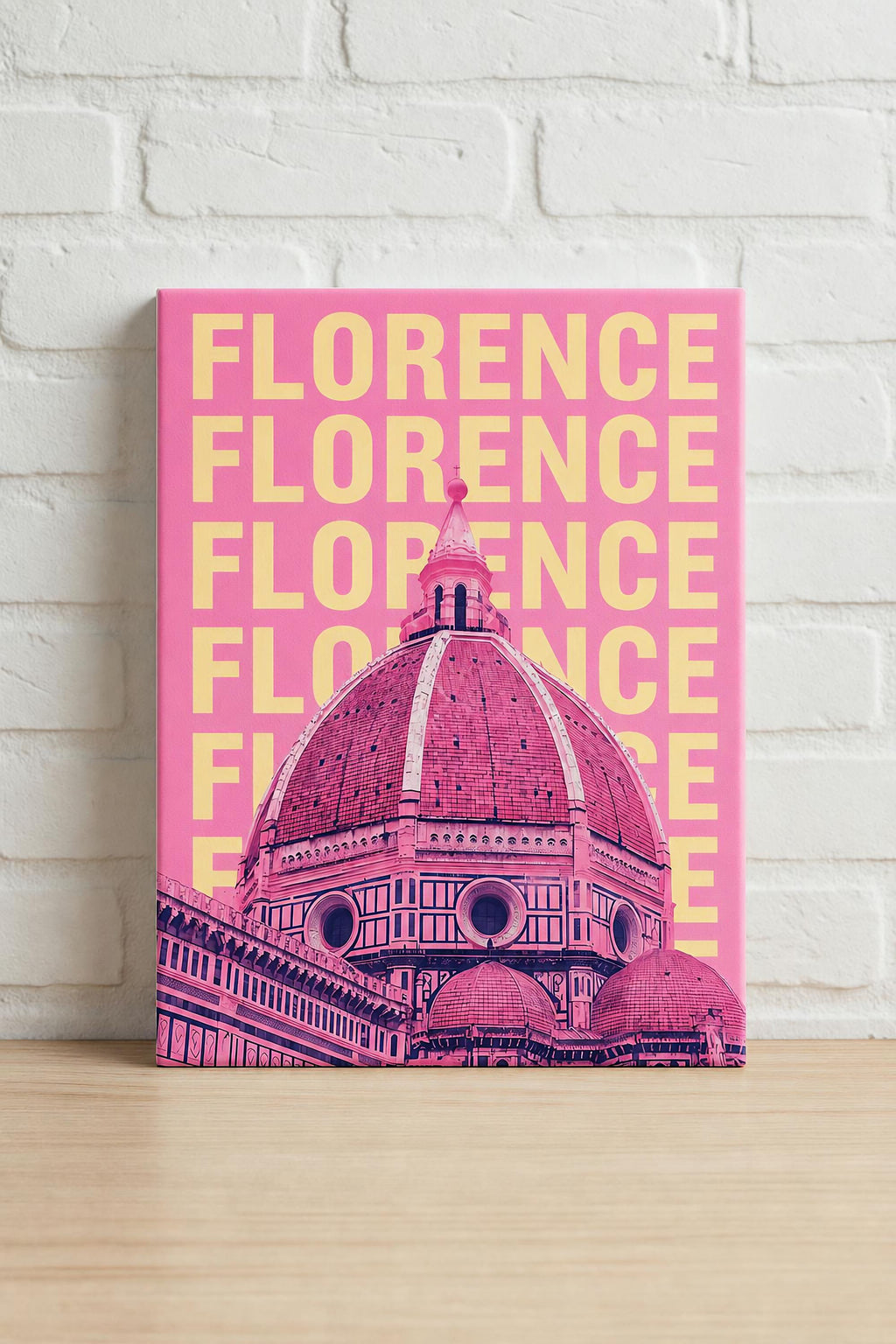 Pink Florence Travel Print ,Wall Art Florence ,Wall Hanging ,Home Decoration ,Florence Gift , Art Lovers ,Wall Art Print Florence