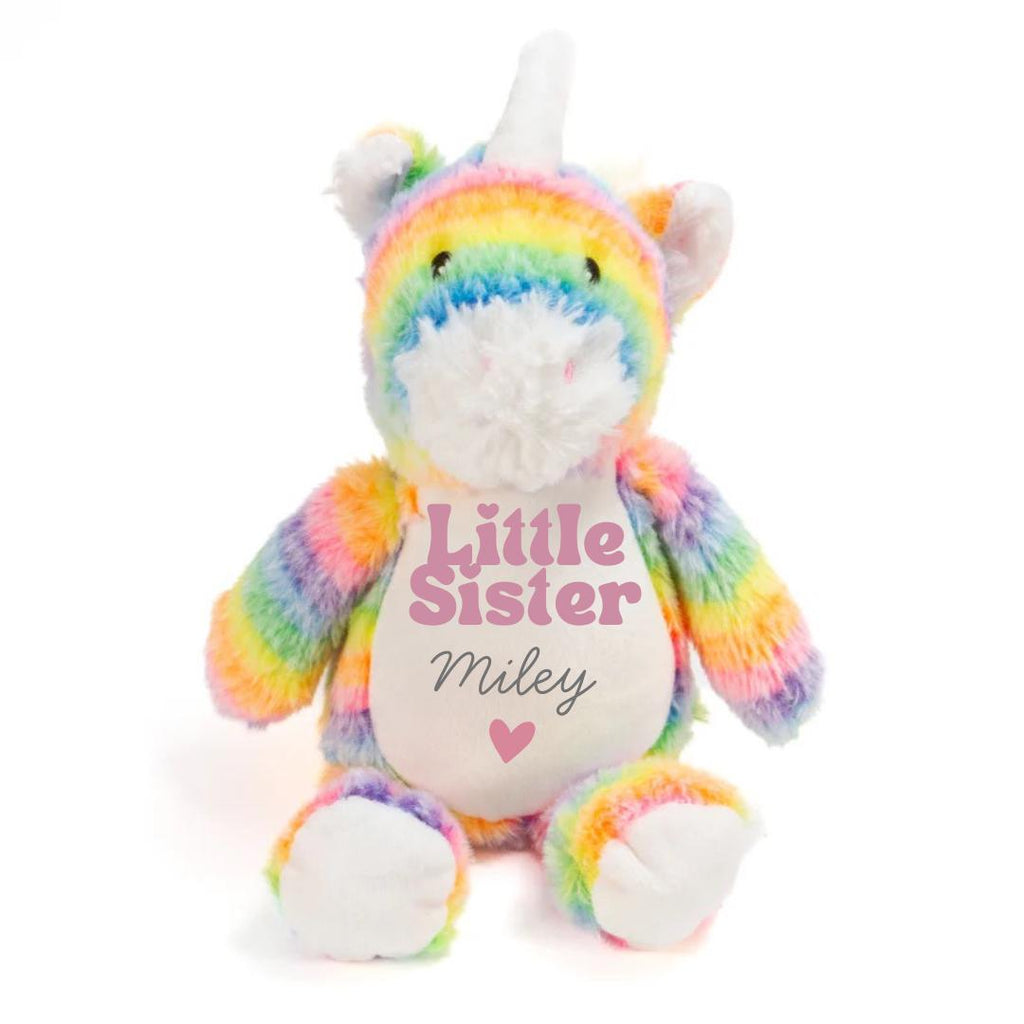 Personalised Bunny Plush Toy – Big Sister, Little Brother Announcement Keepsake