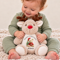 Personalised Reindeer Teddy, Custom Name Christmas Plush Toy - Teddy Design