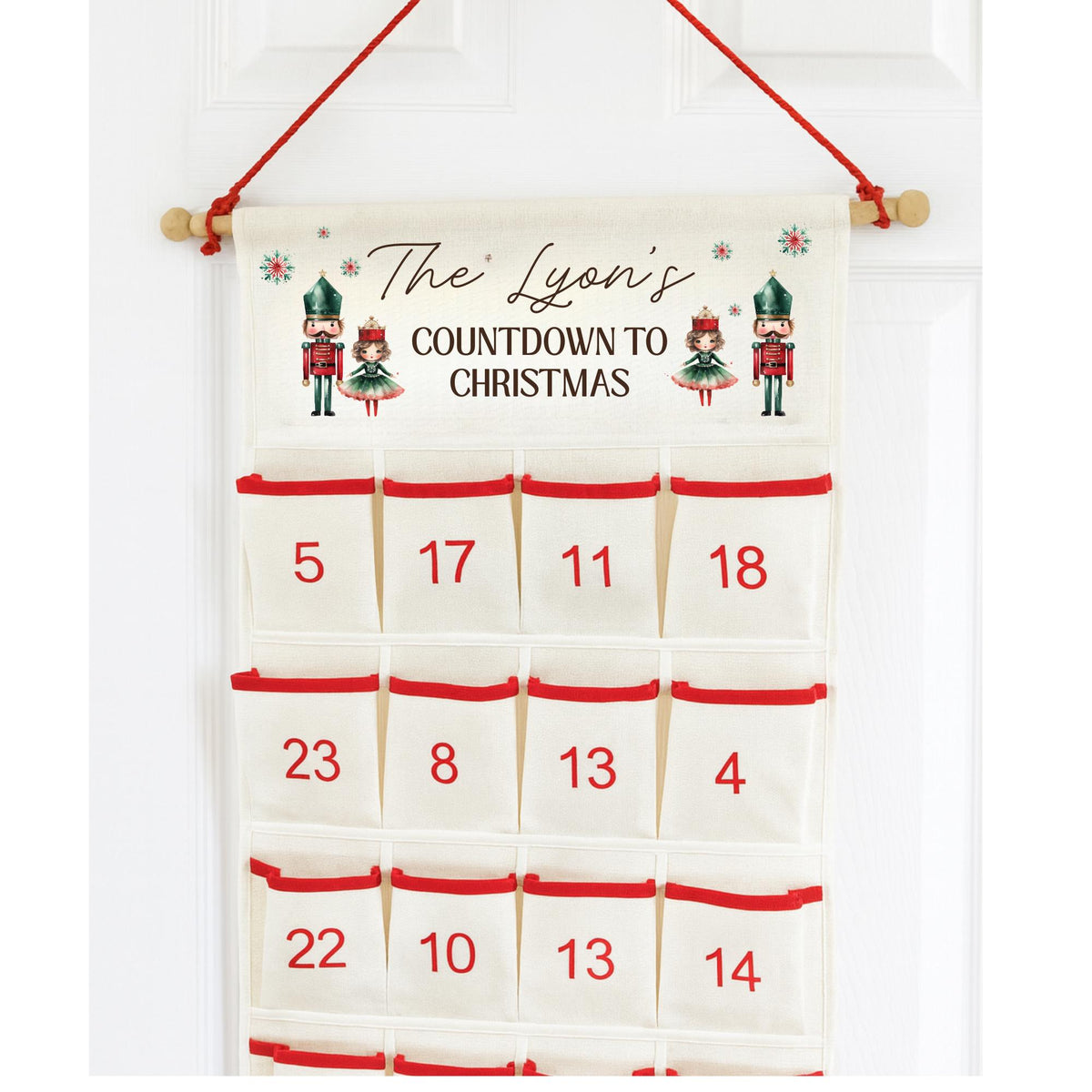 Personalised Christmas Advent Calendar - Christmas Countdown - Family Advent Calendar - Christmas Decor - Kids Advent Calendars - Xmas