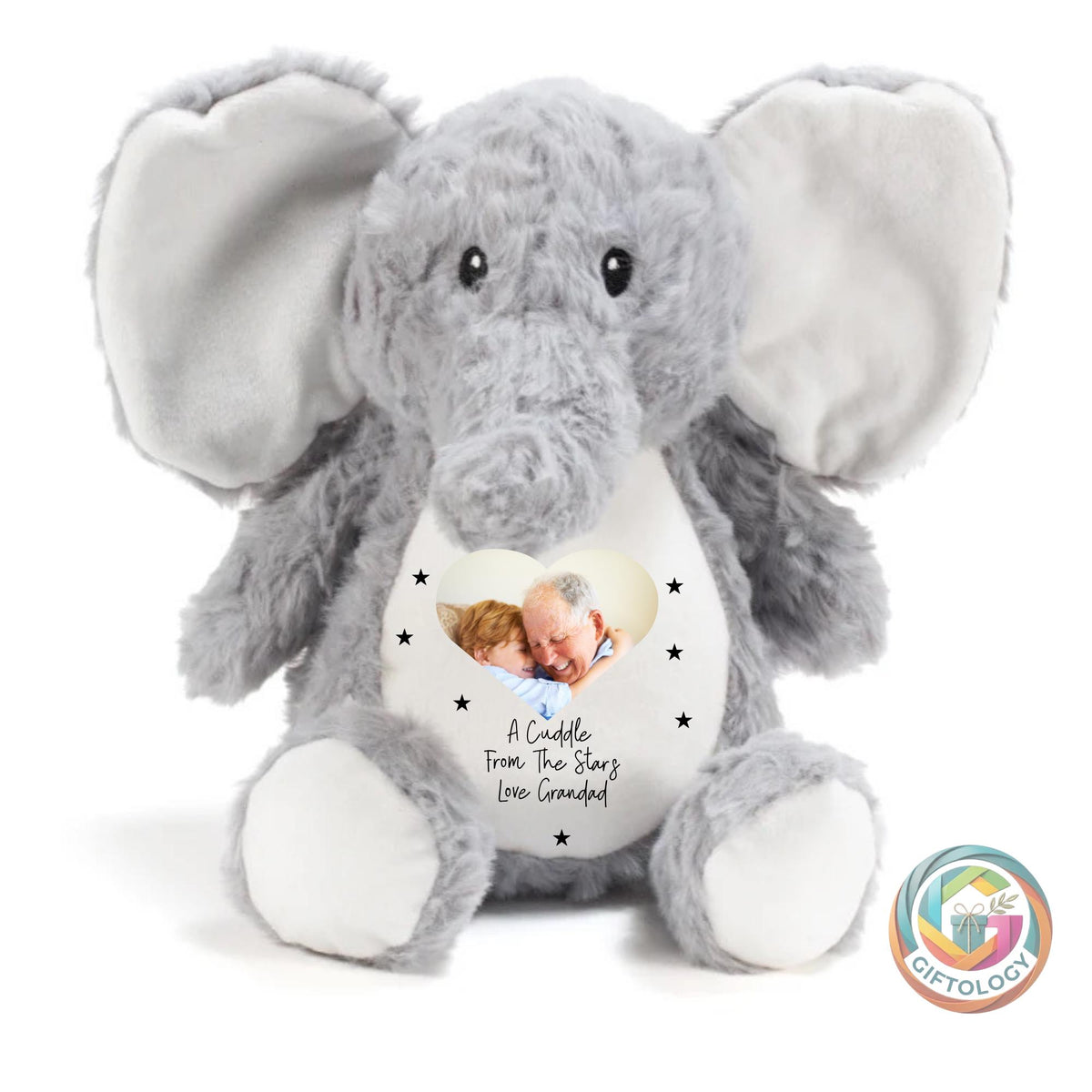 Personalised Memorial Teddy, Memory Teddy Bear , A Cuddle From The Stars , Photo Memorial Gift