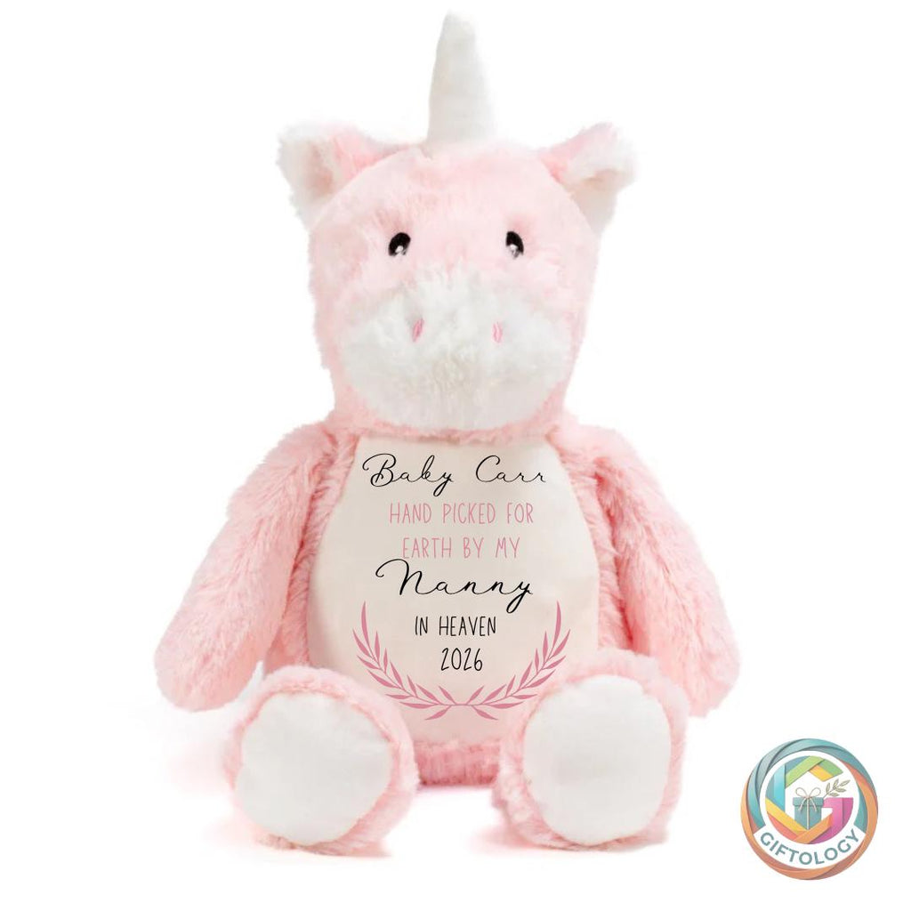 Personalised Memorial Bunny – Grandparent Remembrance Plush Toy - In Memory of Gifts - Baby Gift - Boy - Girl