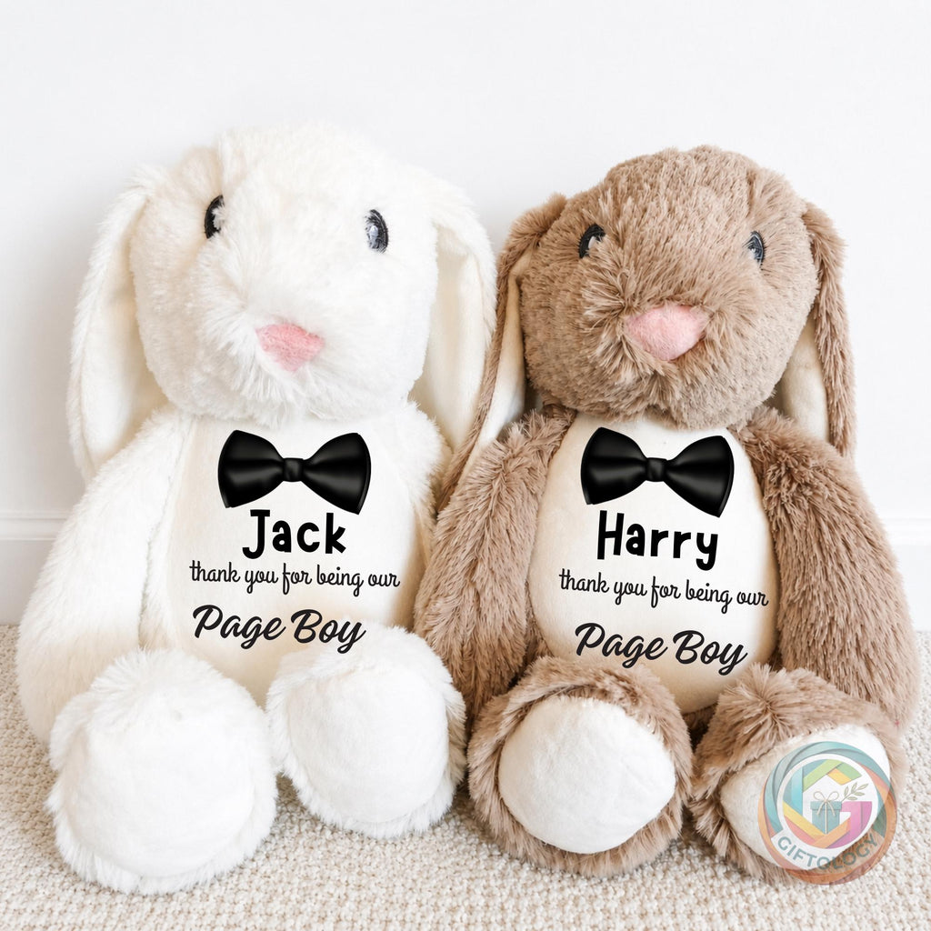 Page Boy Personalised Teddy Gift, Gifts for Page Boys, Page Boy Thank You Gift, Thank you for being our Page Boy, Page Boy Proposal Keepsake