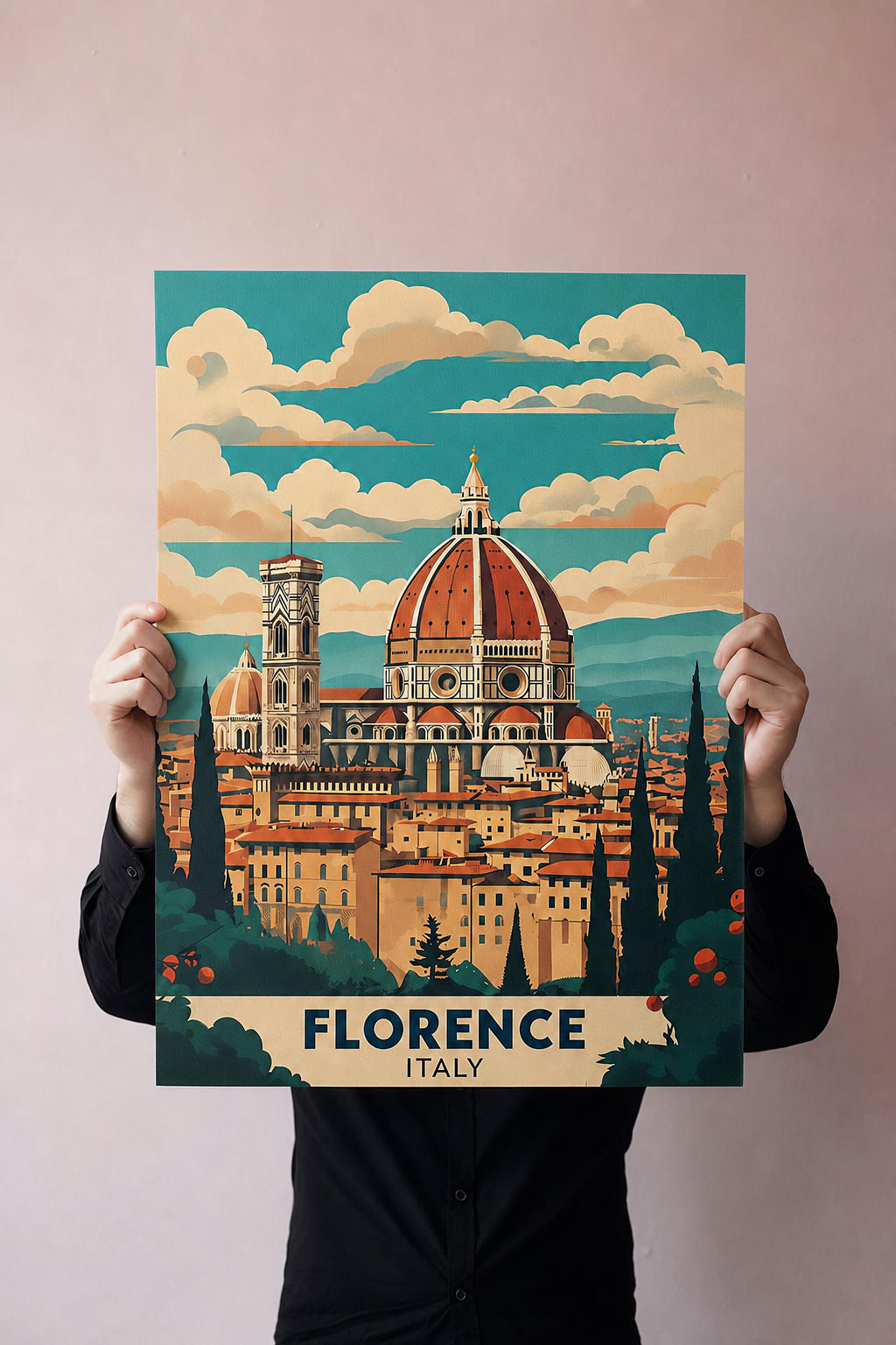 Florence Travel Print , Wall Art Florence ,Wall Hanging ,Home Decoration ,Florence Gift , Art Lovers ,Wall Art Print Florence