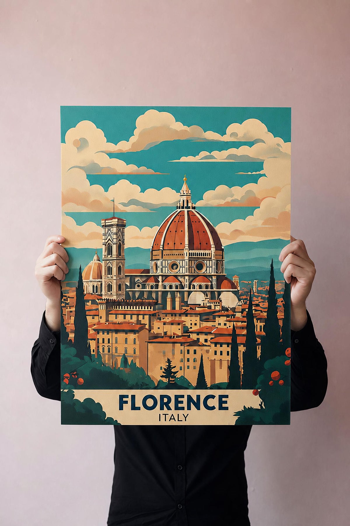 Florence Travel Print , Wall Art Florence ,Wall Hanging ,Home Decoration ,Florence Gift , Art Lovers ,Wall Art Print Florence