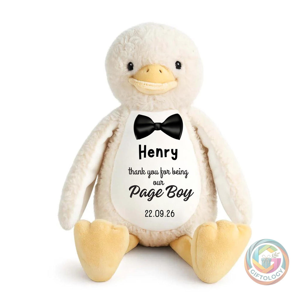 Page Boy Personalised Teddy Gift, Gifts for Page Boys, Page Boy Thank You Gift, Thank you for being our Page Boy, Page Boy Proposal Keepsake