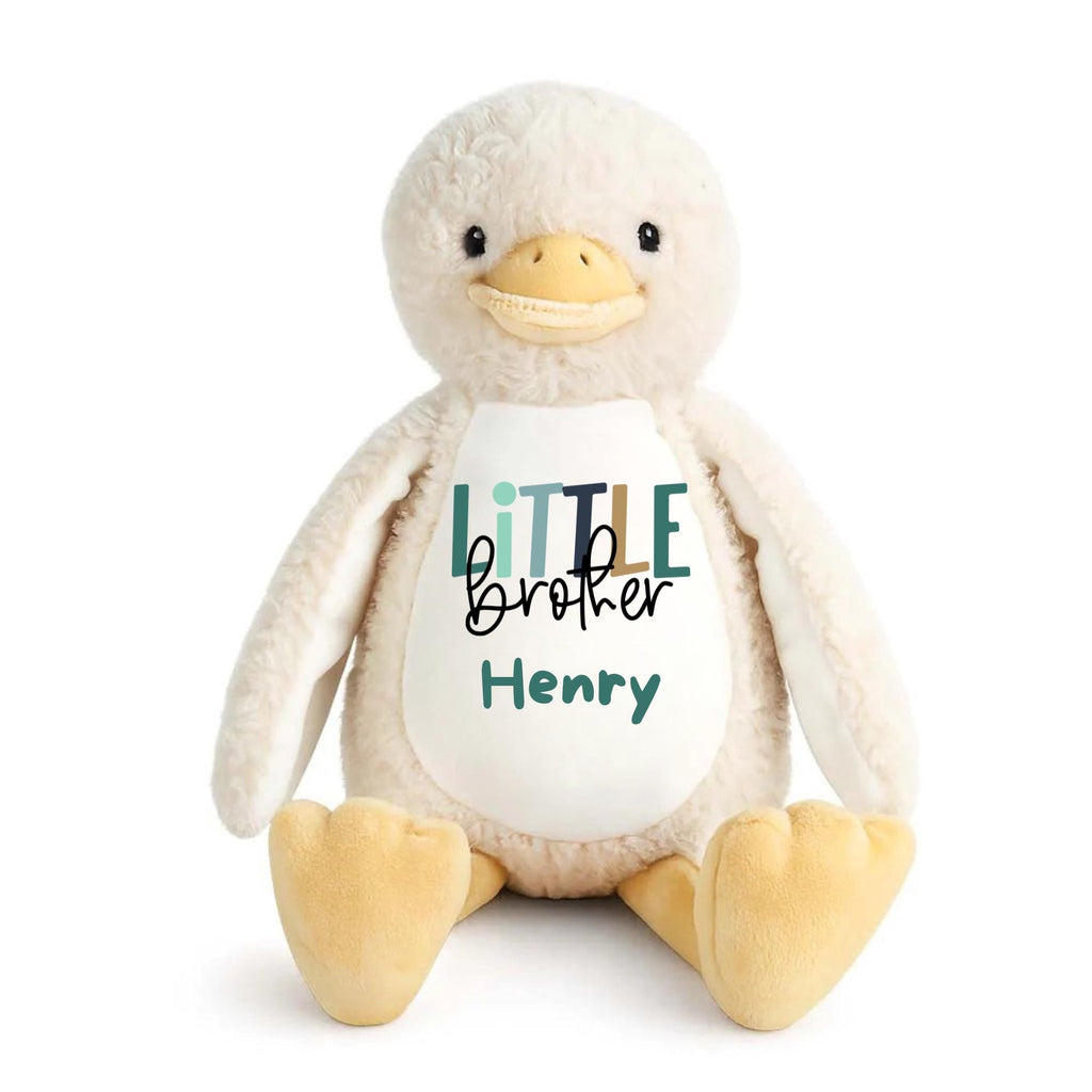 Personalised Bunny Plush Toy – Big Sister, Little Brother Announcement Keepsake