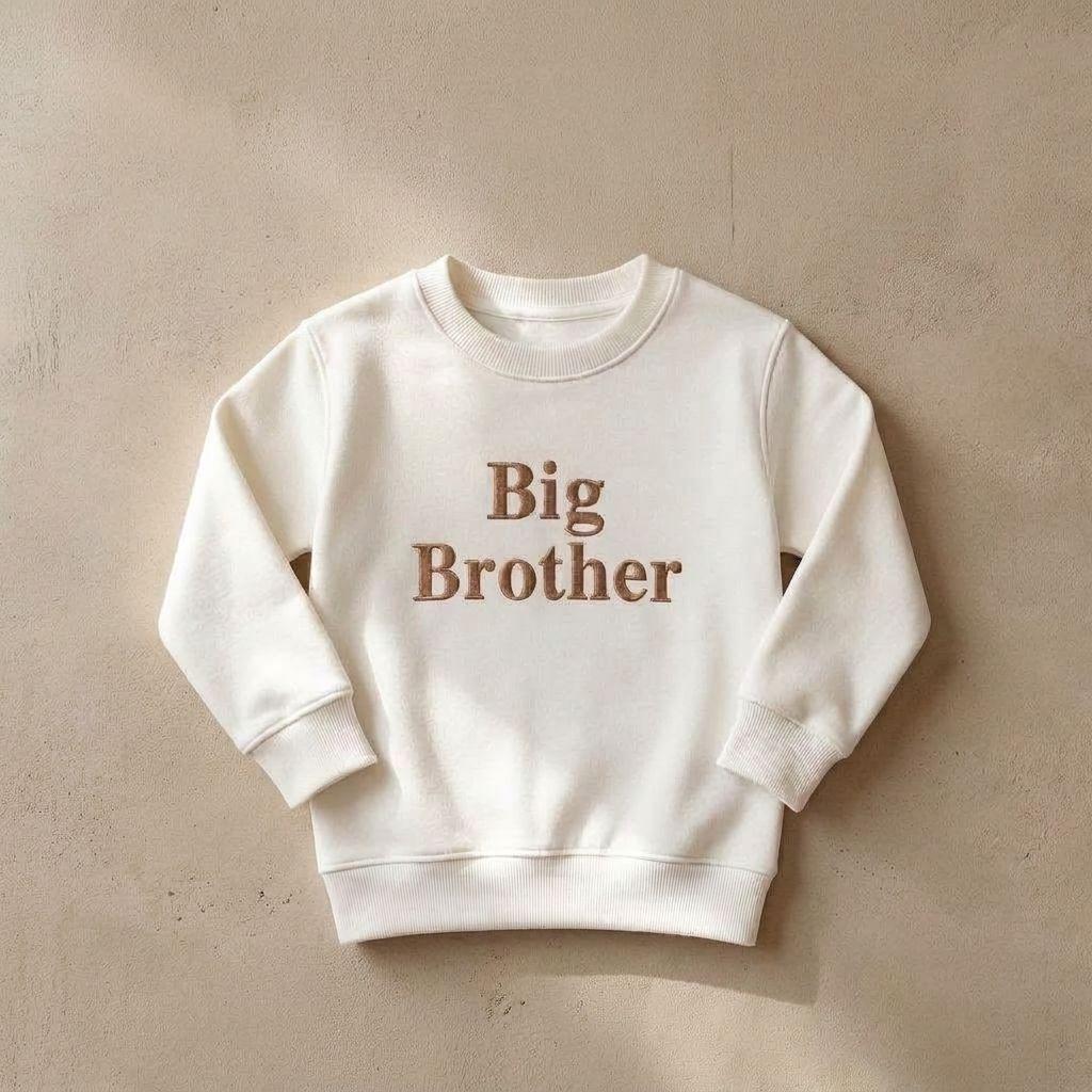 Embroidered Personalised Big Brother Sweatshirt: Baby Announcement Jumper