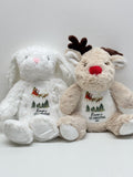 Baby's First Christmas Gift, First Christmas Present, Keepsake Christmas Soft Toy, Personalised Baby's 1st Christmas Reindeer Toy, Newborn