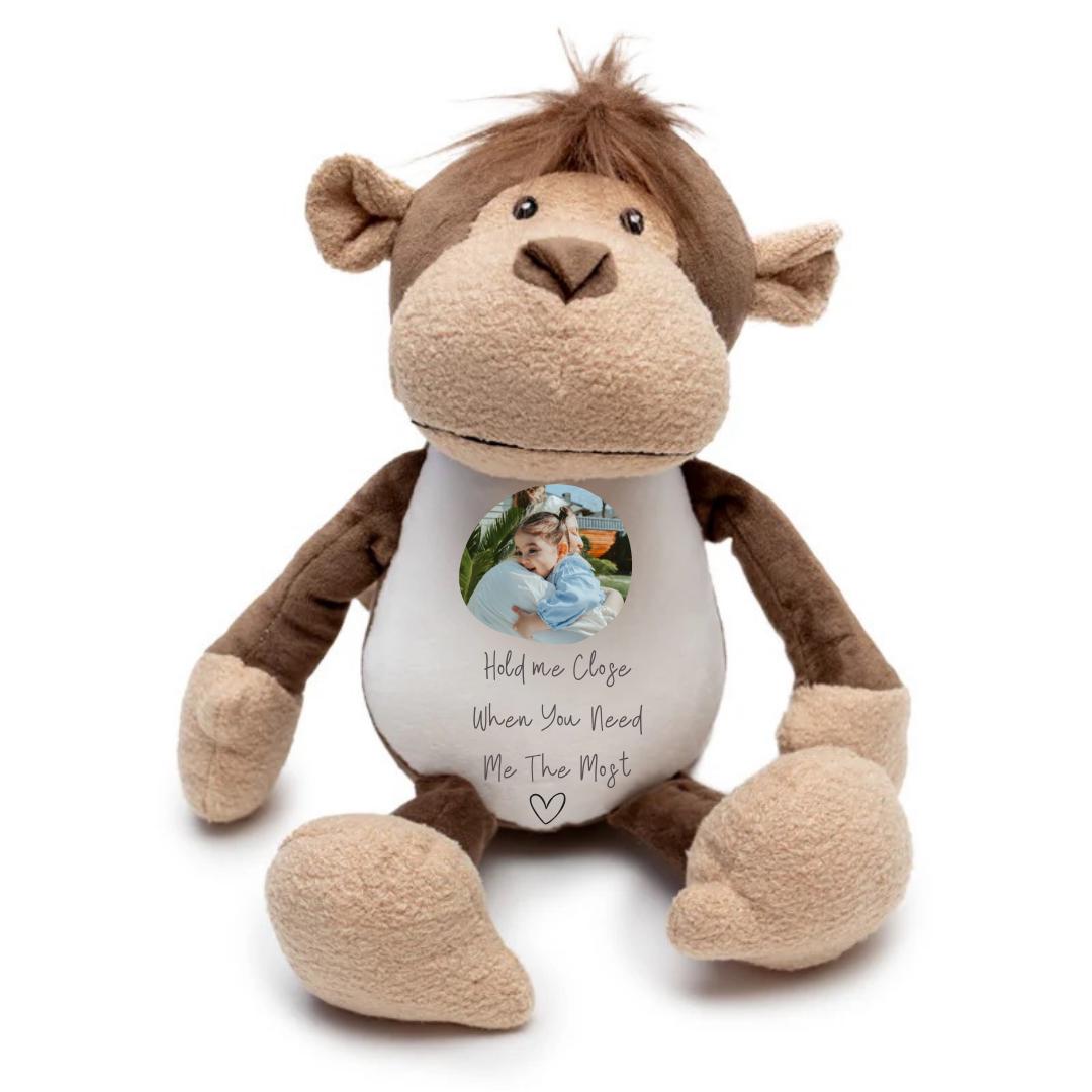 Personalised Memorial Teddy, Memory Teddy Bear , Hold me Close , Photo Memorial Gift