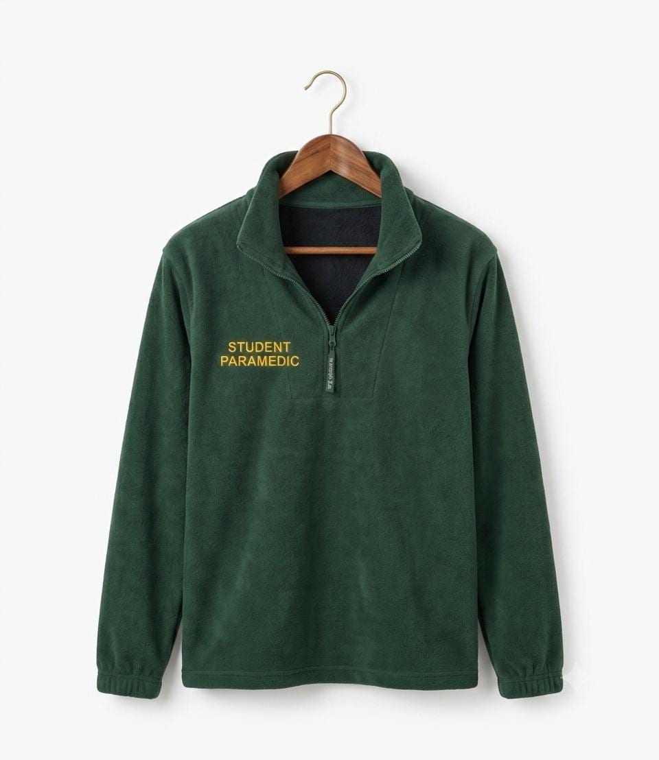Embroidered Student Paramedic 1/4 Zip Fleece Jacket