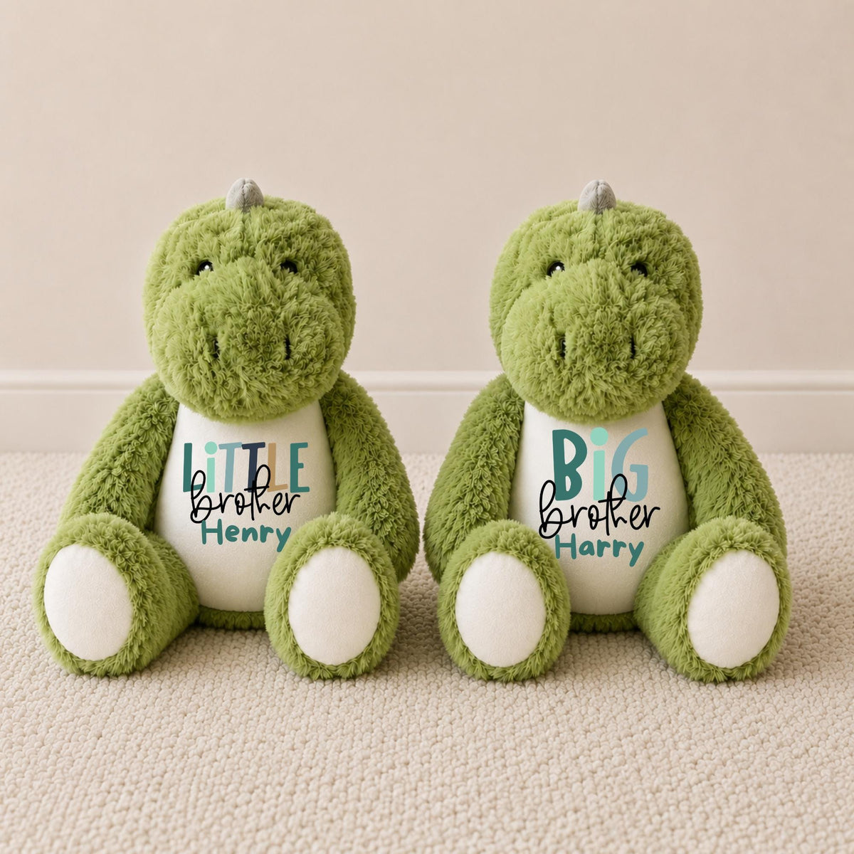 Personalised Bunny Plush Toy – Big Sister, Little Brother Announcement Keepsake