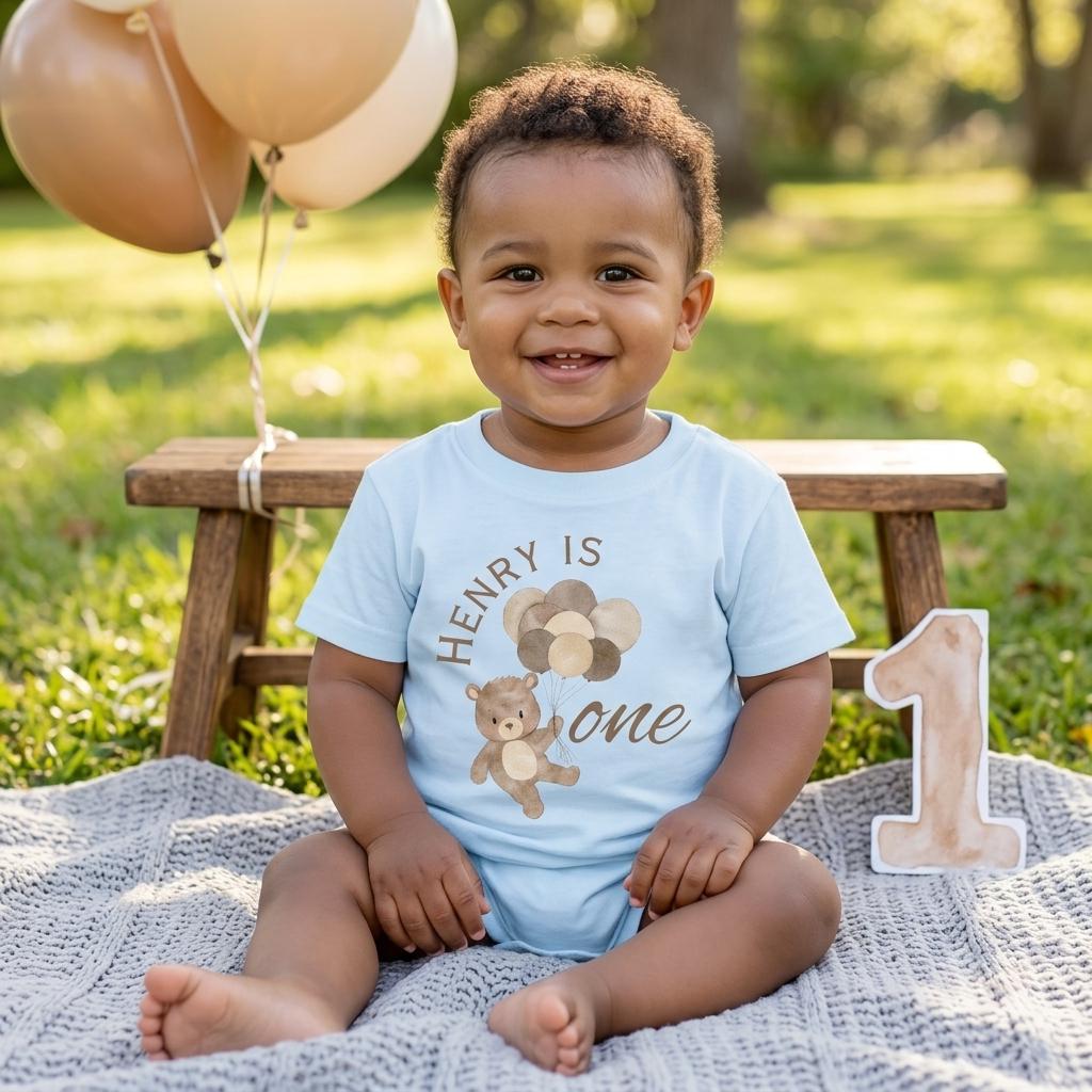 Boys First Birthday T-shirt, 1st Birthday Outfit, Personalised Kids Top, Birthday Gift For Boy
