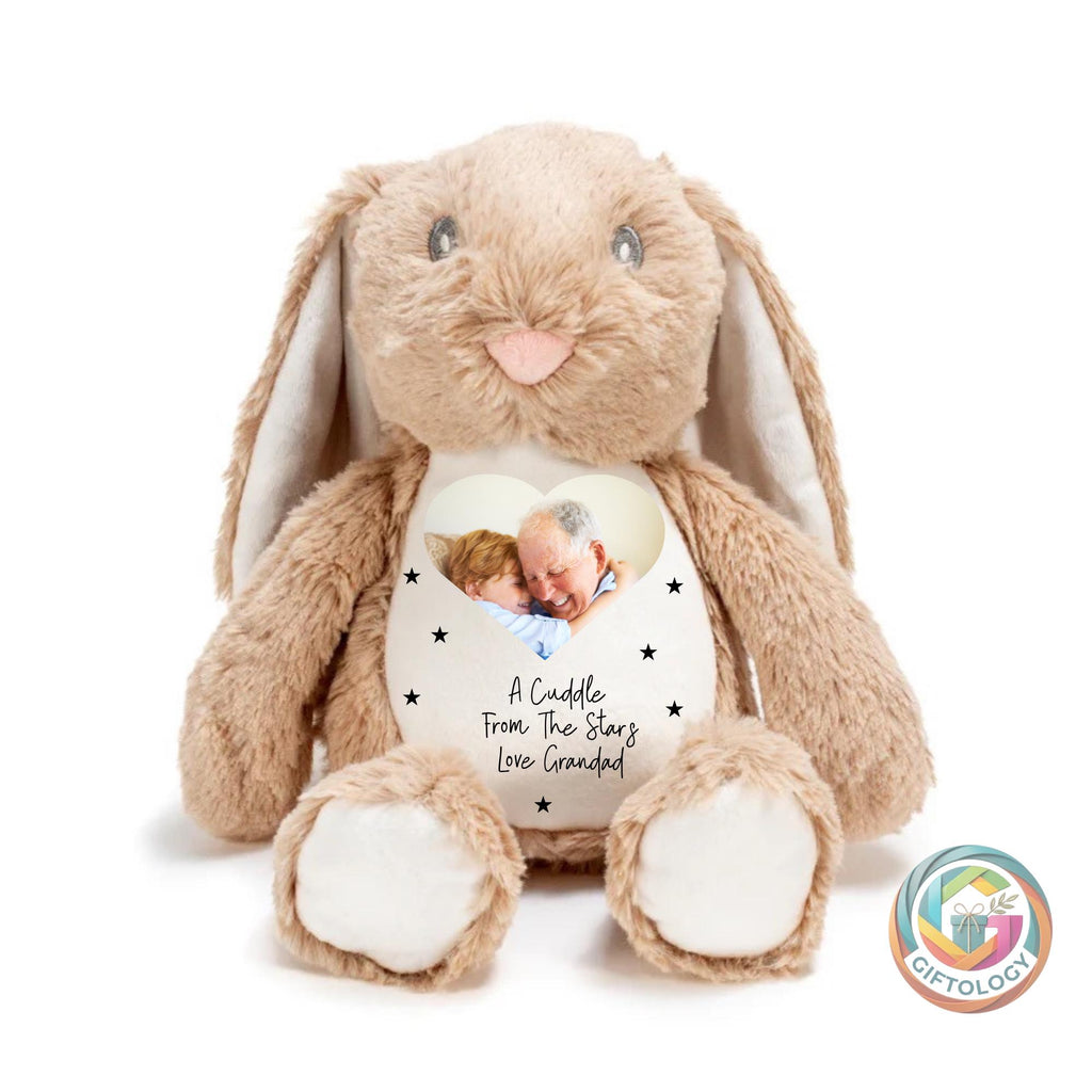 Personalised Memorial Teddy, Memory Teddy Bear , A Cuddle From The Stars , Photo Memorial Gift