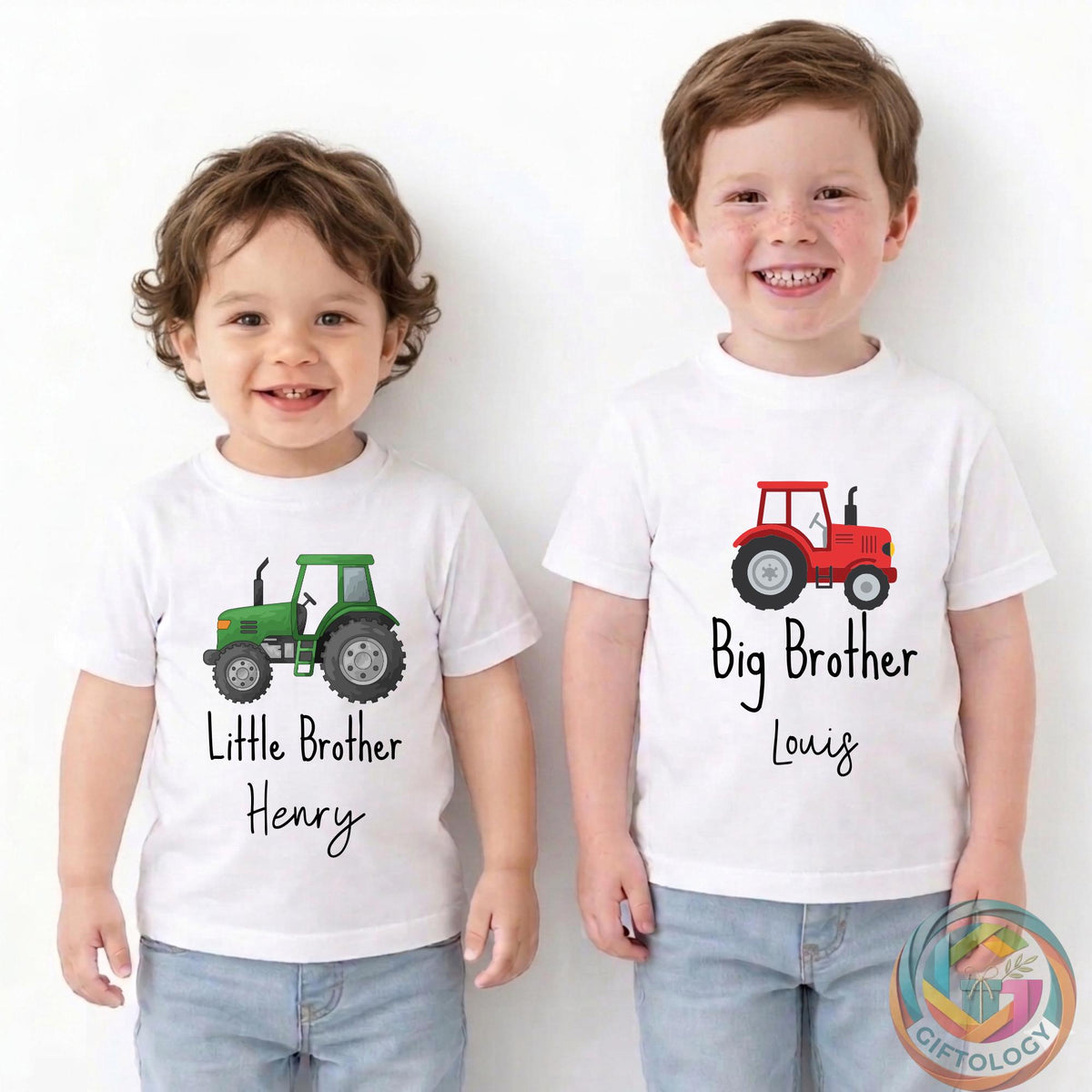 Personalised Big Brother and Little Brother T-shirt Babygrow, Siblings Outfit, Kids Personalised Tees, Matching Brother Gifts