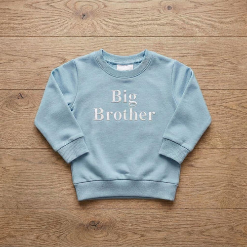 Embroidered Big Brother Sweatshirt: Baby Announcement Jumper