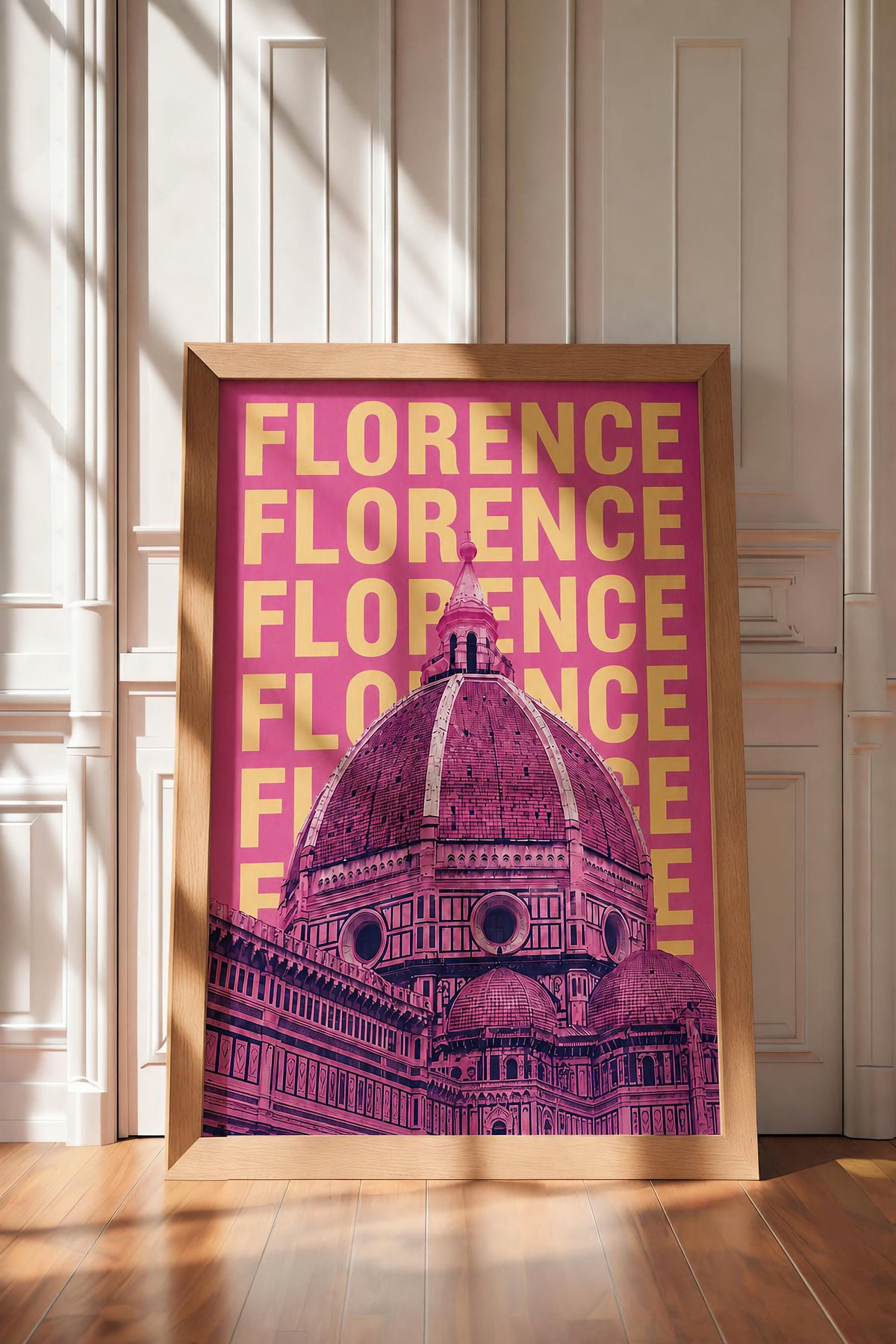 Pink Florence Travel Print ,Wall Art Florence ,Wall Hanging ,Home Decoration ,Florence Gift , Art Lovers ,Wall Art Print Florence