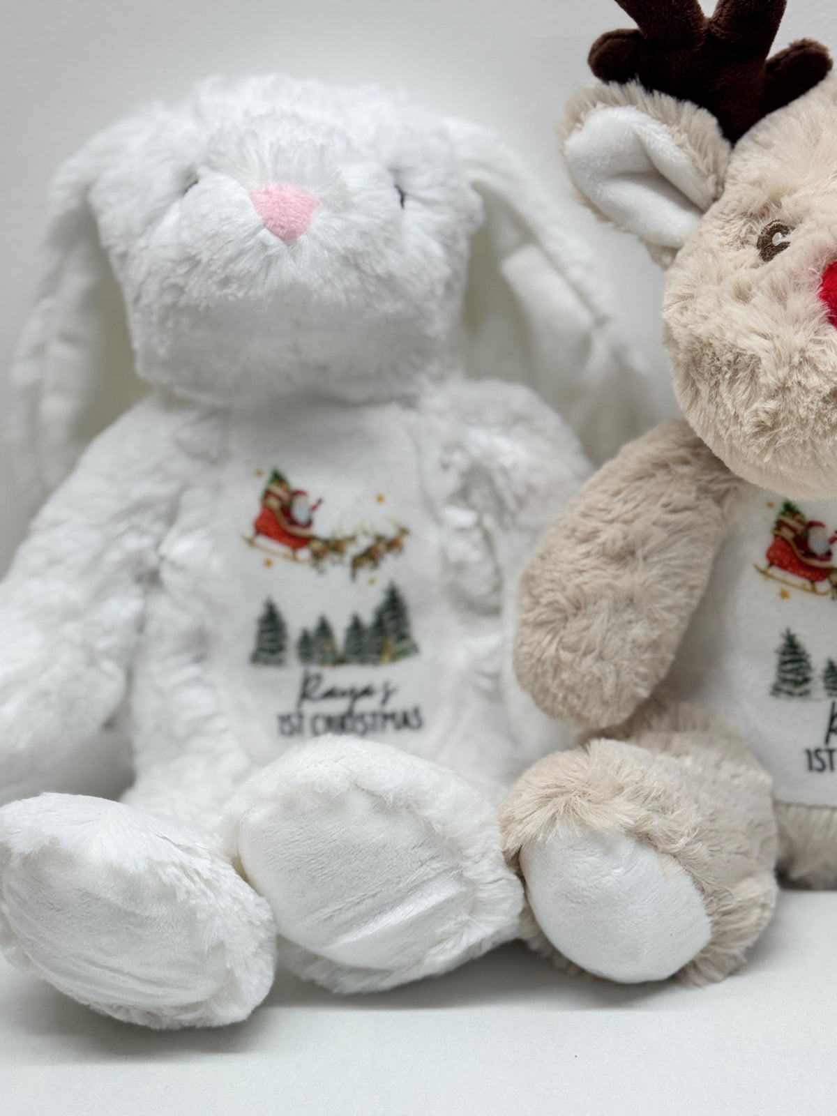Baby's First Christmas Gift, First Christmas Present, Keepsake Christmas Soft Toy, Personalised Baby's 1st Christmas Reindeer Toy, Newborn