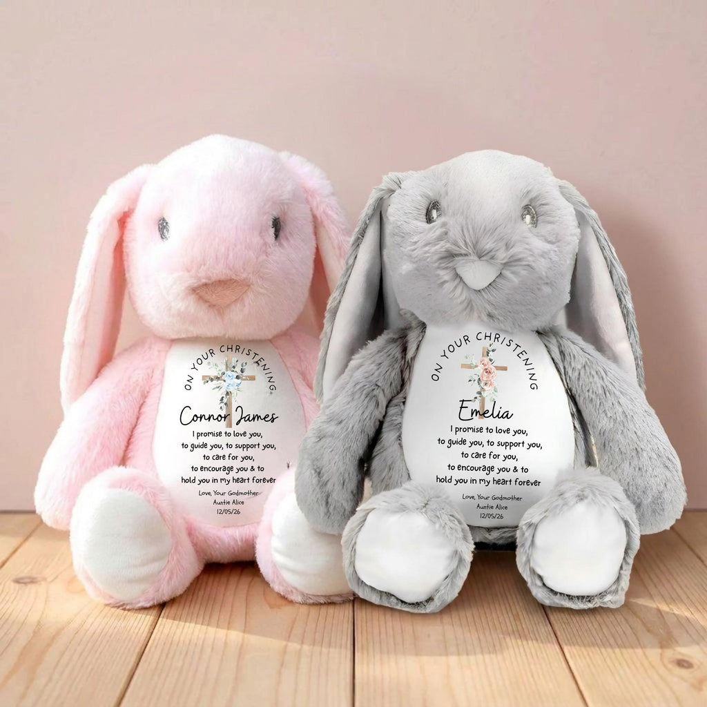 Girls Christening Gift,Personalised Baptism Gift, Goddaughter, Granddaugher, Niece,Naming Day, keepsake, Godparents,Godchild, Bunny