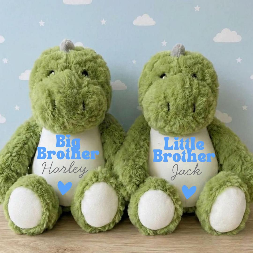Personalised Bunny Plush Toy – Big Sister, Little Brother Announcement Keepsake