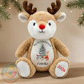 Personalised  1st Christmas Reindeer Teddy, Custom Name Christmas Plush Toy
