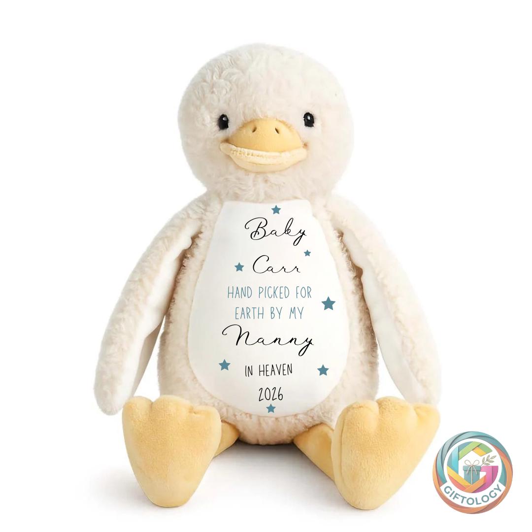 Personalised Memorial Bunny – Grandparent Remembrance Plush Toy - In Memory of Gifts - Baby Gift - Boy - Girl