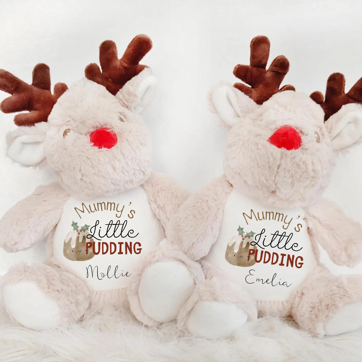 Personalised Reindeer Teddy, Custom Name Christmas Plush Toy