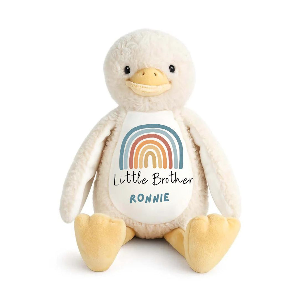 Personalised Bunny Plush Toy – Big Sister, Little Brother Announcement Keepsake