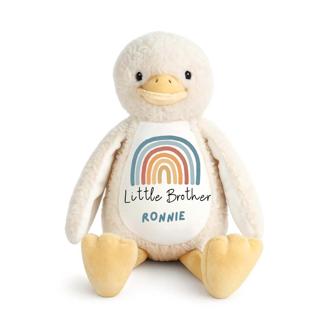 Personalised Bunny Plush Toy – Big Sister, Little Brother Announcement Keepsake