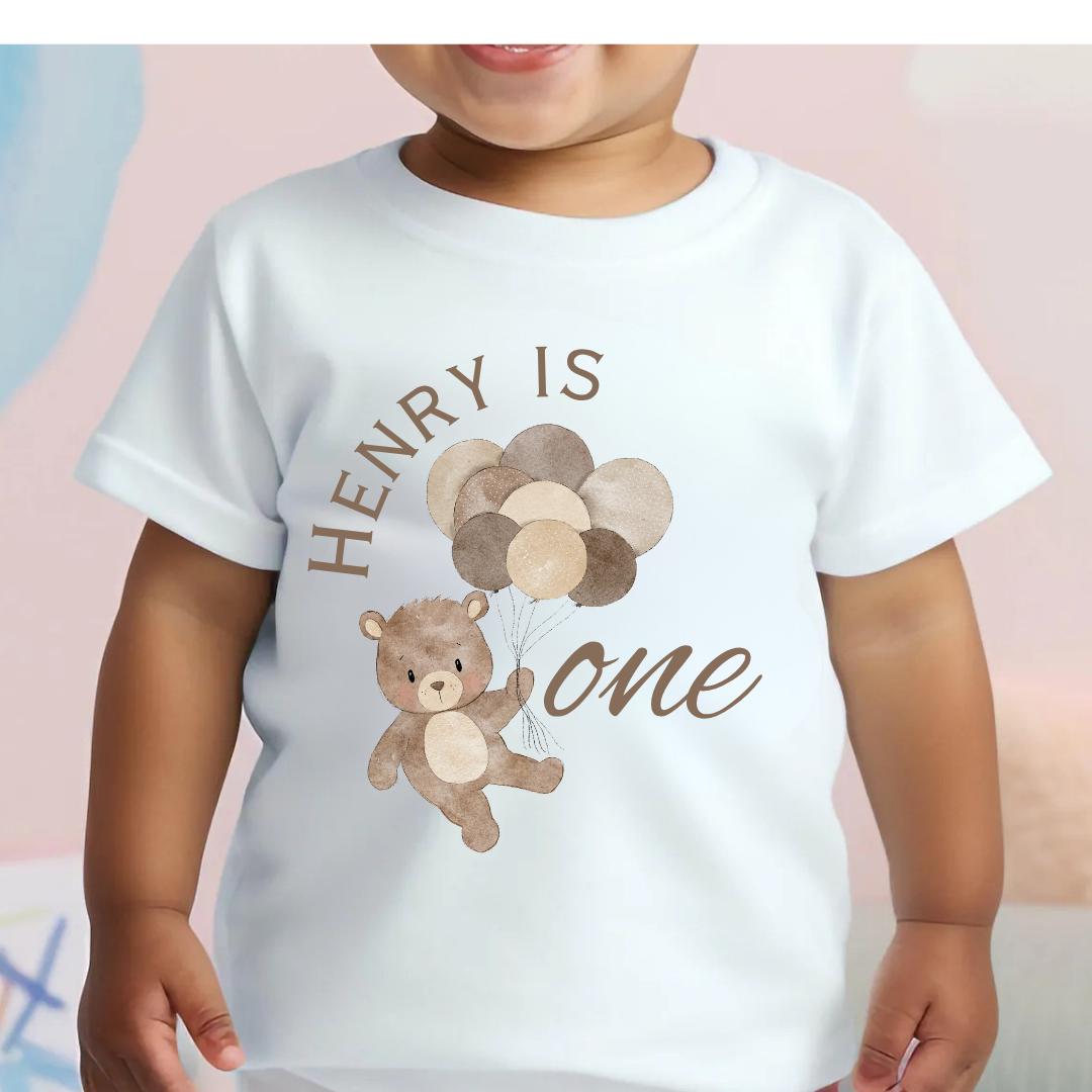 Boys First Birthday T-shirt, 1st Birthday Outfit, Personalised Kids Top, Birthday Gift For Boy